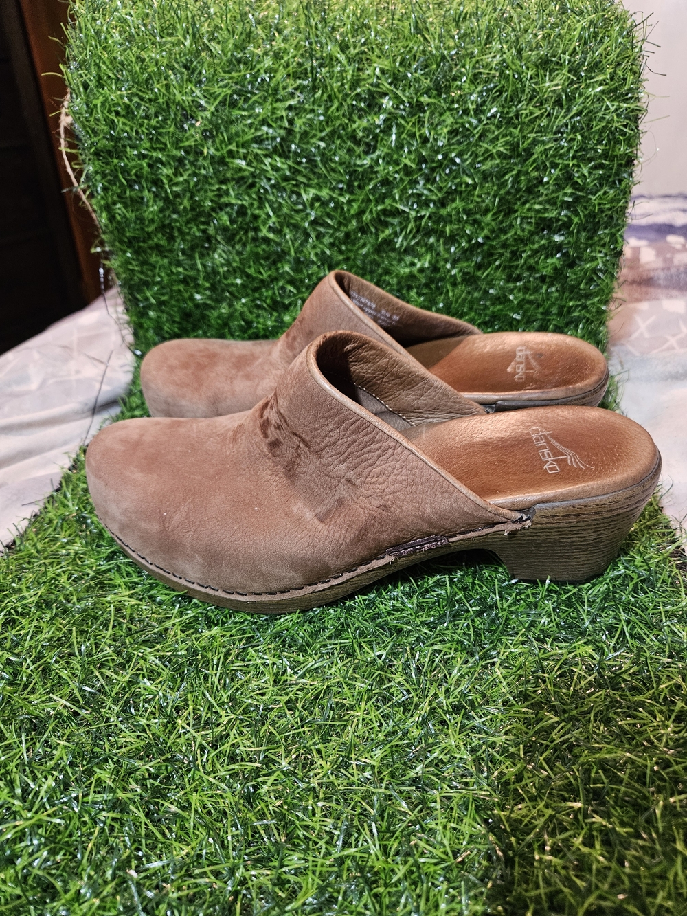 Dansko Brown Suede Mule Clogs